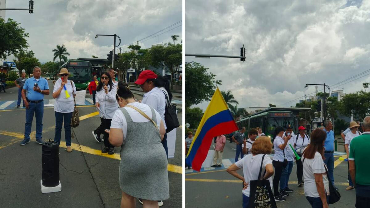 Usuarios de la Nueva EPS protestaron y bloquearon vía en Pereira por fallas en atención en salud