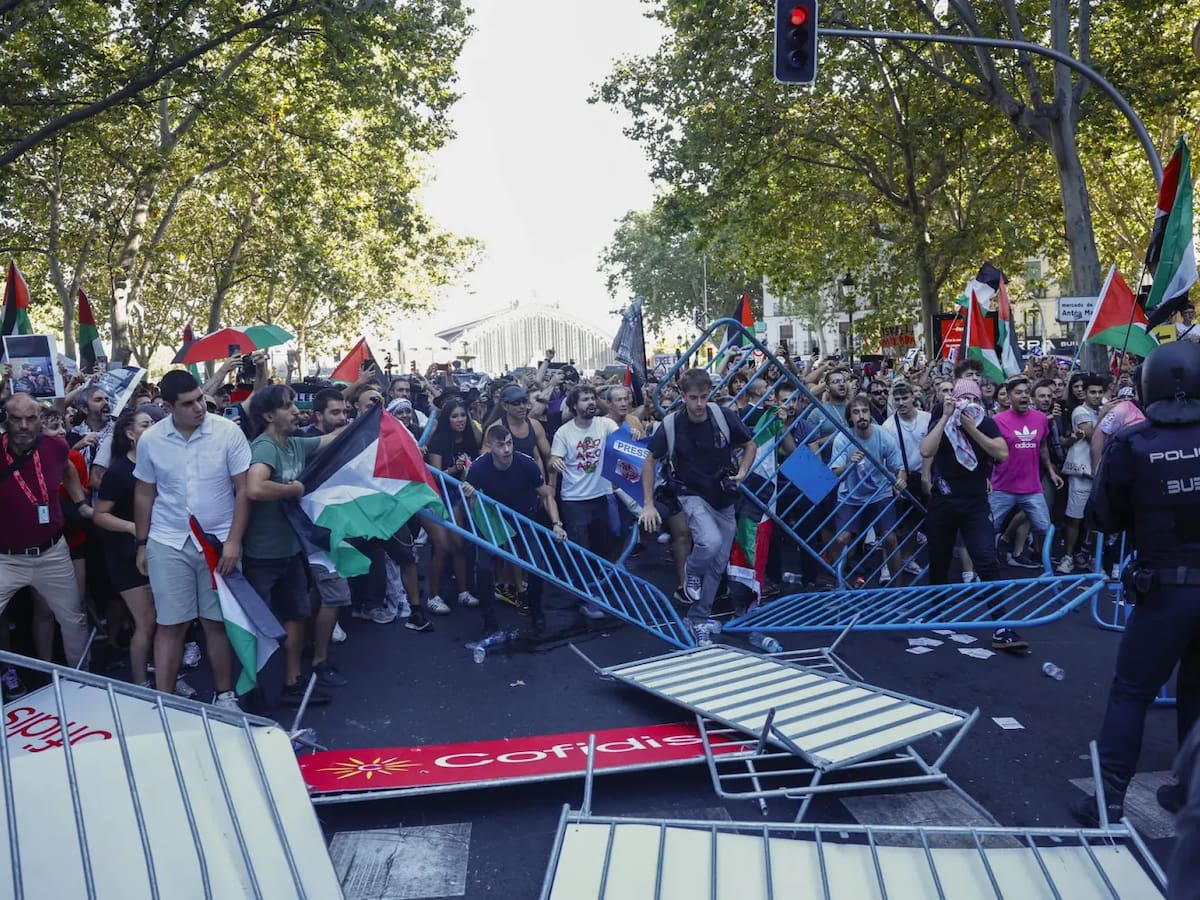 Vuelta España: 22 policías heridos en las manifestaciones propalestinas en Madrid