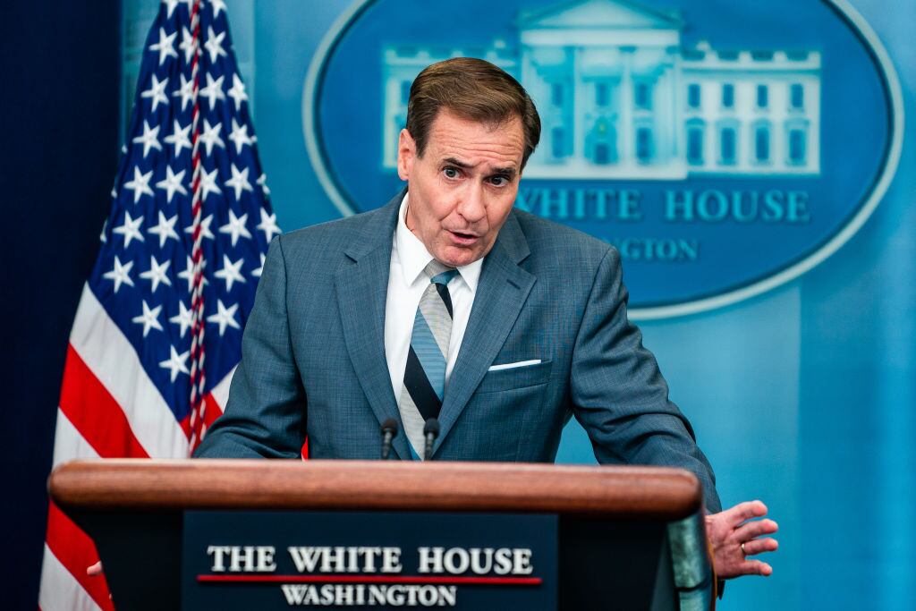 WASHINGTON, DC  August 4, 2022:
National Security Council spokesman John Kirby during the daily press briefing in the James Brady Room at the White House on August 4, 2022.
(Photo by Demetrius Freeman/The Washington Post via Getty Images)