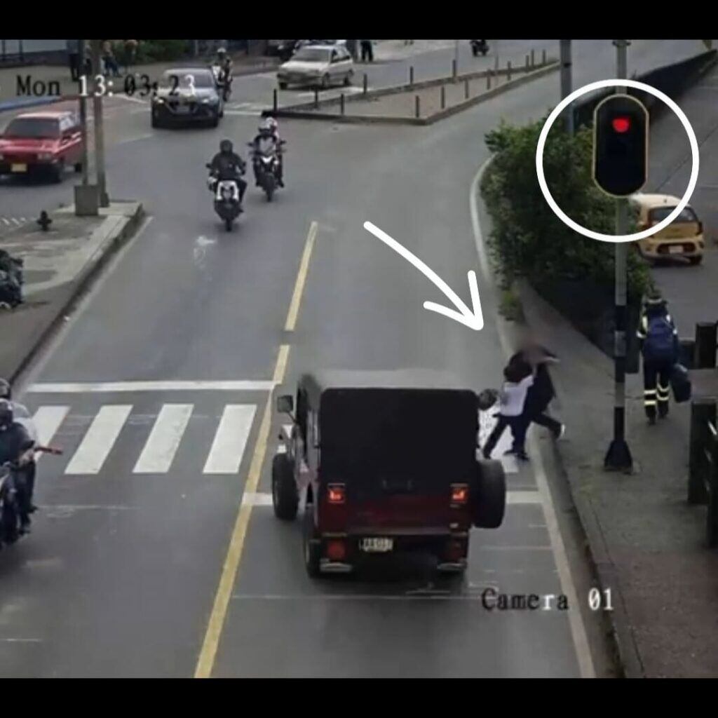 Fotografía captada por las cámaras de fotodetección en Manizales.