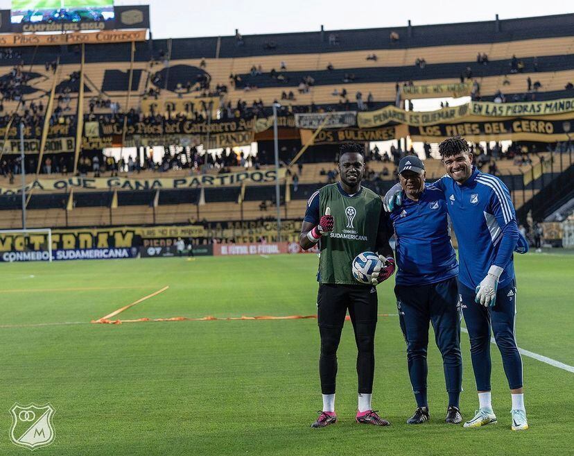 Juan Moreno y Álvaro Montero, porteros de Millonarios / Twitter: @MillosFCOficial.