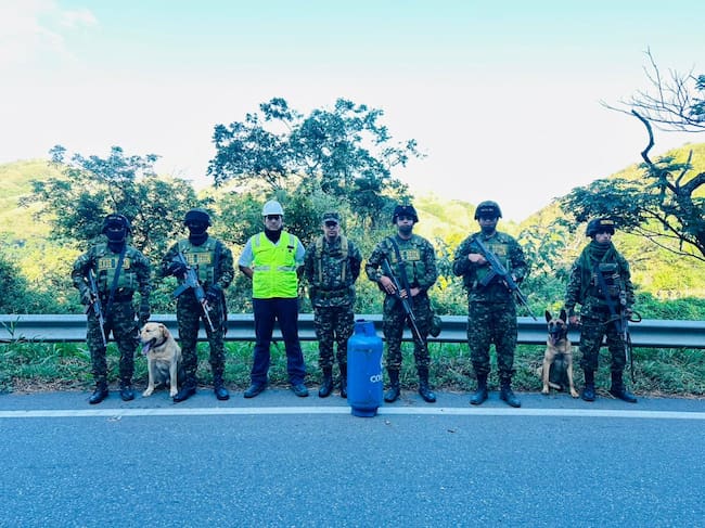 Vía nacional I-45, kilómetro 37+600 del corredor Neiva – Pitalito. Foto Novena Brigada