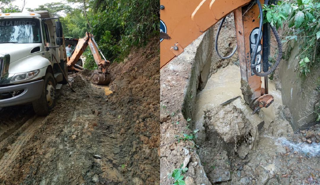 Afectaciones en vías por lluvias.