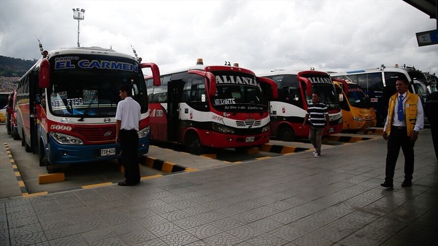 Reducción en despacho de buses por las manifestaciones . Foto: Colprensa
