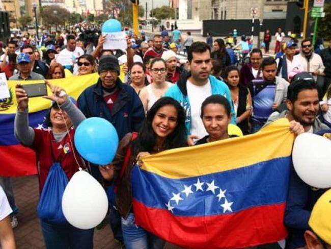 Venezolanos en manifestación 