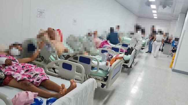Hay sobreocupación de más del 135% en urgencias del HUS. Foto: Suministrada