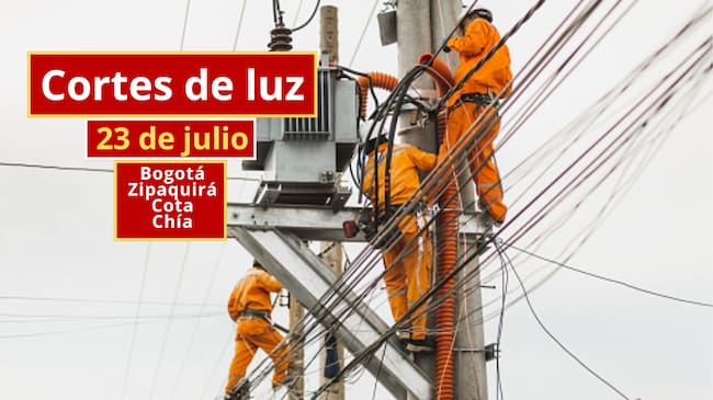 Cortes de luz en Bogotá, Zipaquirá, Cota y Chía este 23 de julio | Getty Images