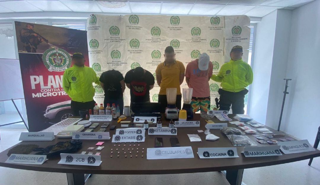 La Policía capturó a cuatro personas quienes eran los presuntos encargados de distribuir los estupefacientes en la zona turística