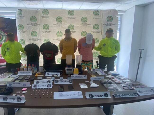 La Policía capturó a cuatro personas quienes eran los presuntos encargados de distribuir los estupefacientes en la zona turística