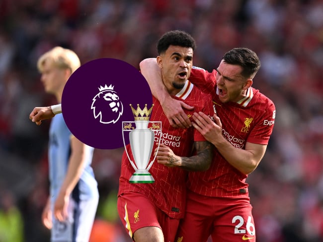 Luis Díaz, campeón de la Premier League con Liverpool / Getty Images