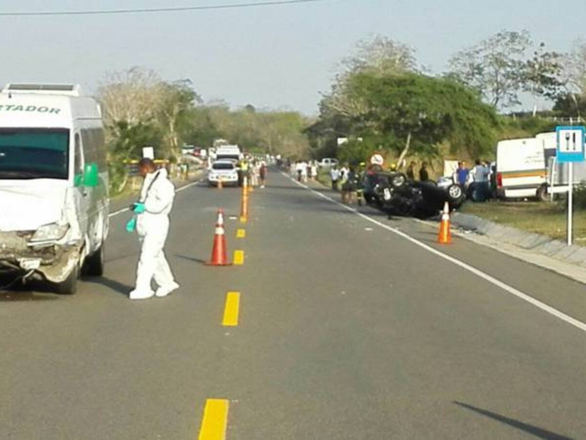Accidente en la vía al mar deja una persona muerta y cinco heridas