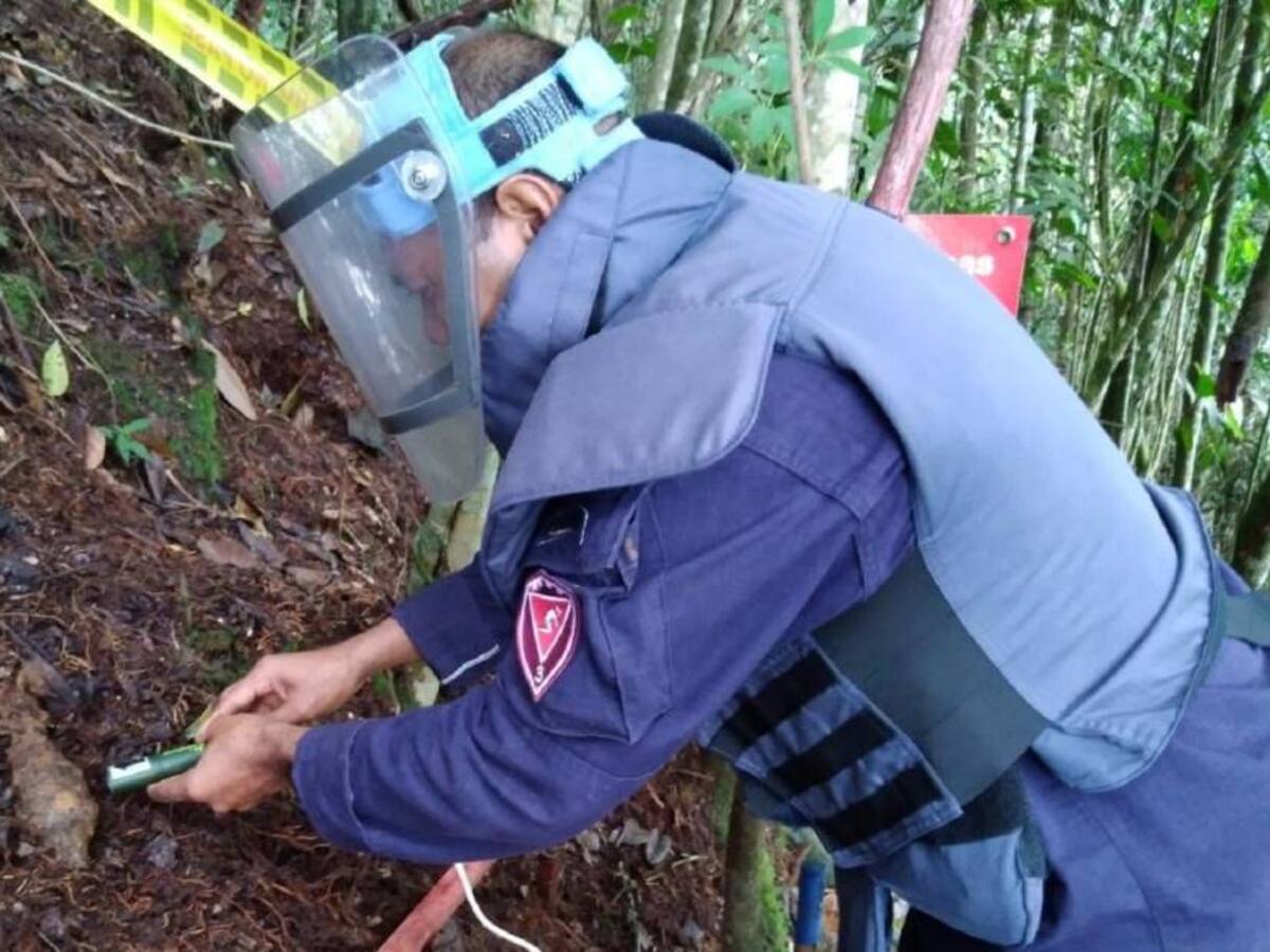 Minas antipersonal fueron destruidas en el norte del Huila