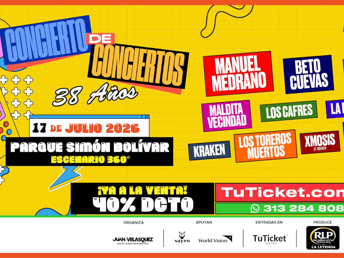 El “Concierto de Conciertos” celebra 38 años con un cartel histórico y escenario 360° en Bogotá