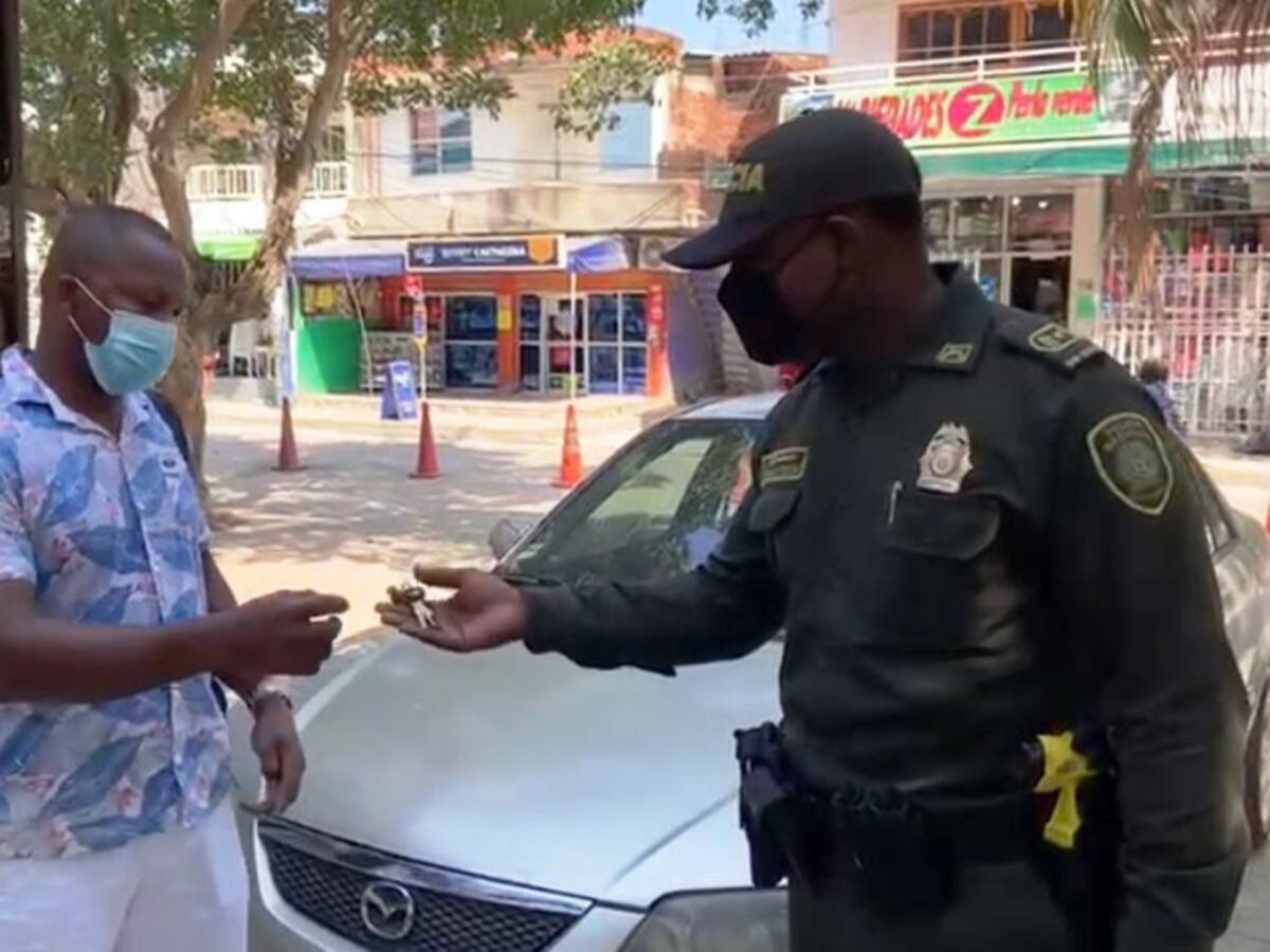 Recuperado vehículo hurtado en el suroriente de Cartagena