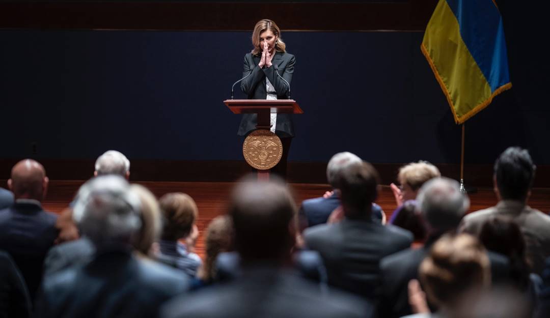 Primera dama de Ucrania viajó a EE.UU. y pidió ante el Congreso más armas para su país.  Foto: Getty