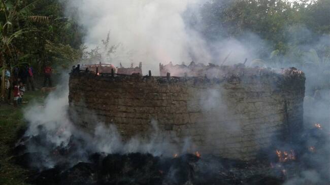 Incendio destruyó dos centros ceremoniales indígenas de la Sierra Nevada de Santa Marta. Foto: Procuraduría General de la Nación