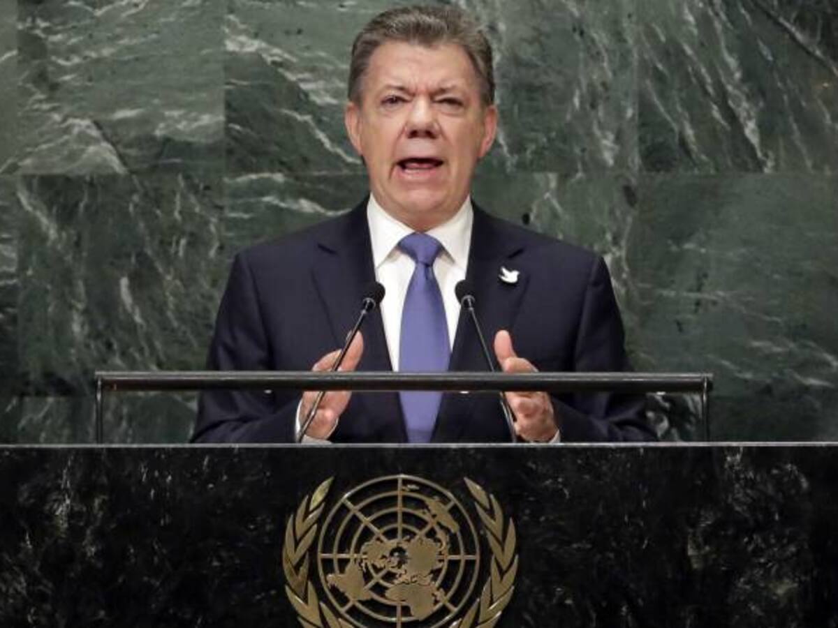 Hay una guerra menos en el planeta y es la de Colombia: Santos ante la ONU