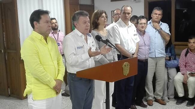 Presidente Santos se reunió con gremios económicos de Cúcuta para tratar tema del cierre de frontera por Venezuela.