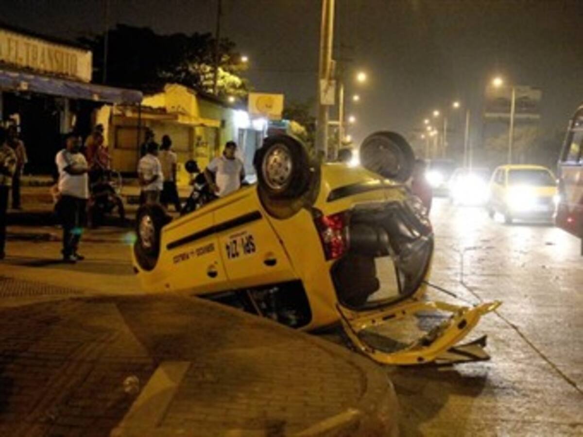 Un taxista ebrio provocó accidente en el sur de Bogotá
