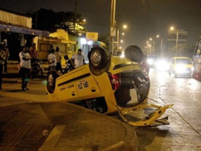 Un taxista ebrio provocó accidente en el sur de Bogotá