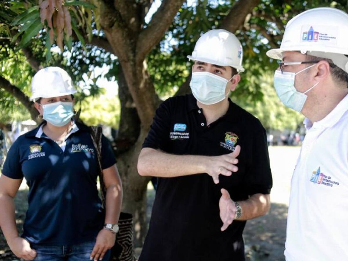 Gobernador Blel inició recorrido por obras de infraestructura educativa