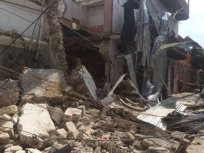 Se desplomó casa antigua en el Centro Histórico de Cartagena