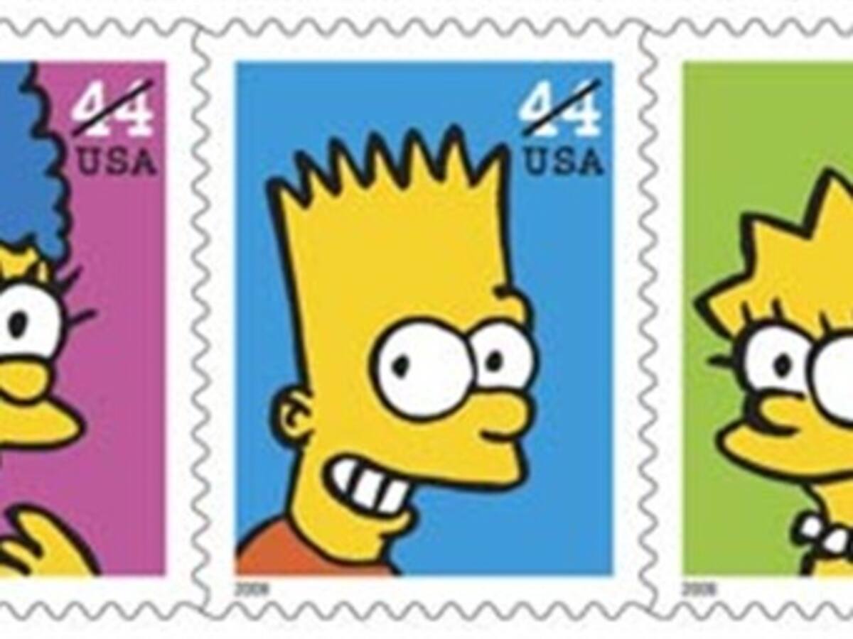 Los Simpsons llegan a los sellos postales