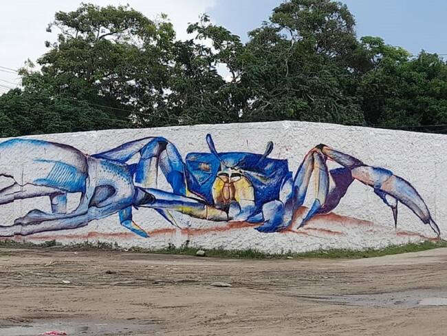 Con murales, nativos de La Boquilla defienden territorio ancestral