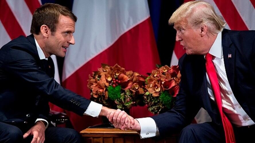 Macron avisa a Trump del "riesgo de guerra comercial" por los aranceles. Foto: Getty Images