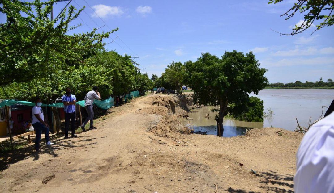 Barrio Girardot en Magangué, afectado por la erosión del Río Magdalena