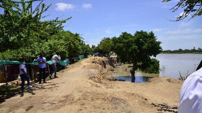 Barrio Girardot en Magangué, afectado por la erosión del Río Magdalena