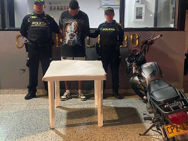 Cayó alias ‘Cholu’. // Policía Metropolitana de Cartagena