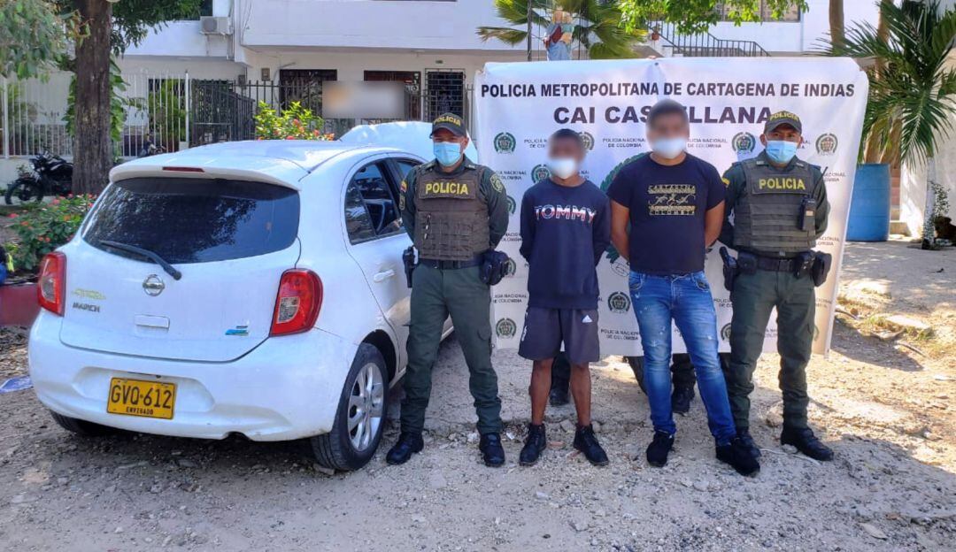 En un operativo en la zona oriental de Cartagena fueron detenidos los dos presuntos responsables del homicidio