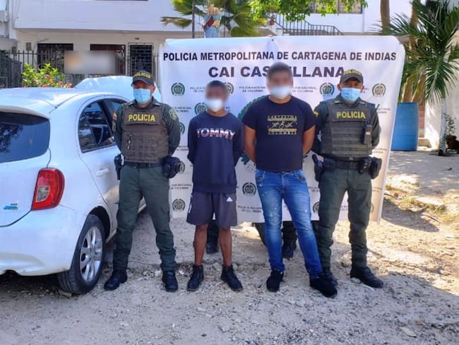 En un operativo en la zona oriental de Cartagena fueron detenidos los dos presuntos responsables del homicidio