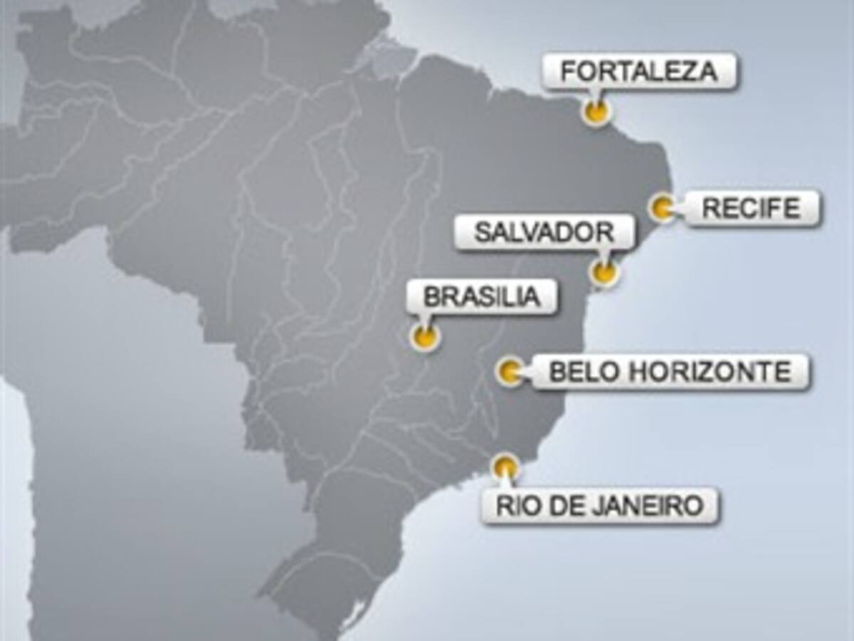 Seis ciudades brasileñas fueron confirmadas como sedes de la Copa Confederaciones