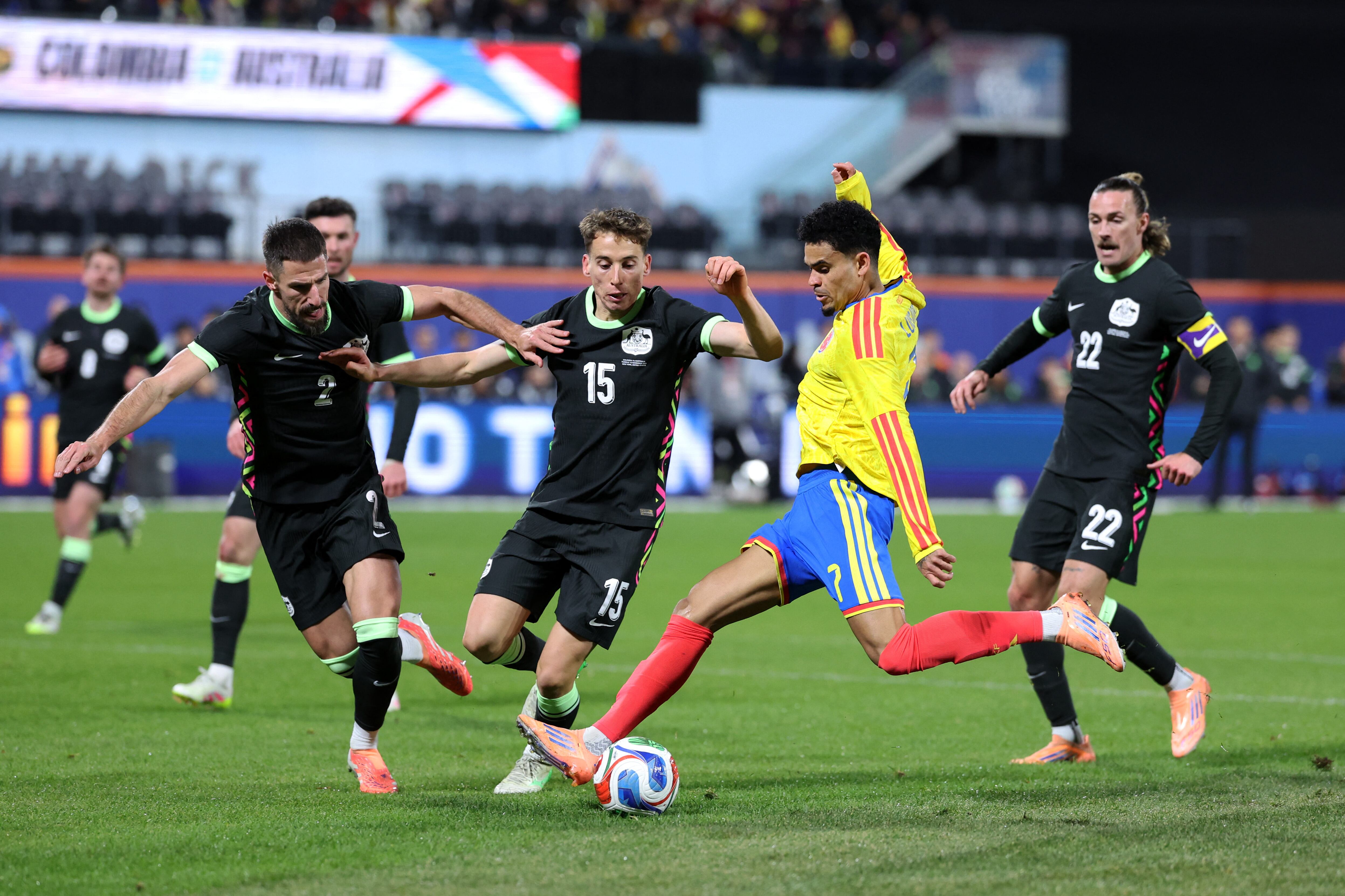 Colombia vs. Australia. Foto: Getty Images vía AFP.