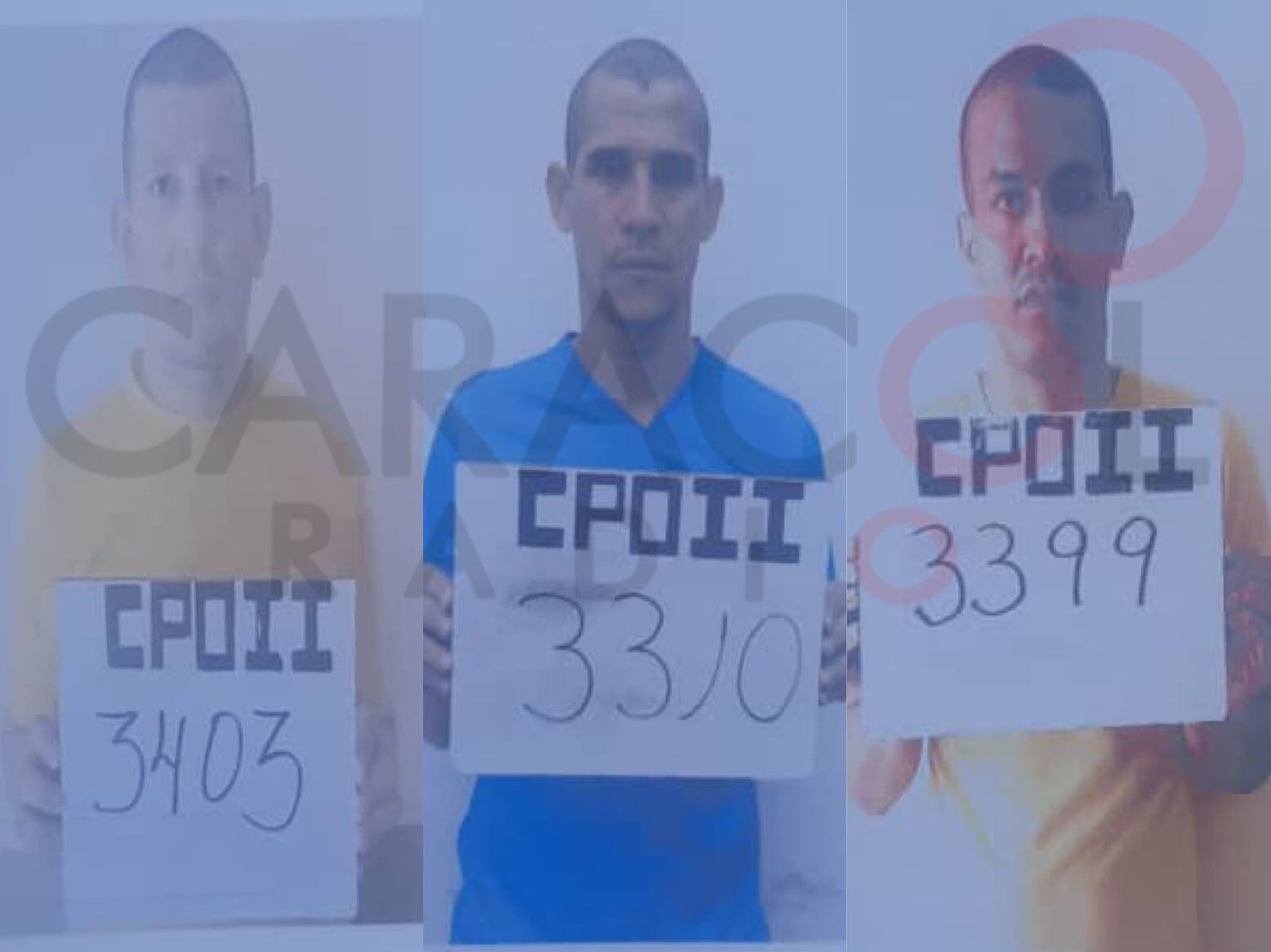 Edgar Andrés Méndez Alarcón, Gabriel Eloy Malavé Cova y Jesús Enrique Rodríguez están en la lista de las personas fugadas.