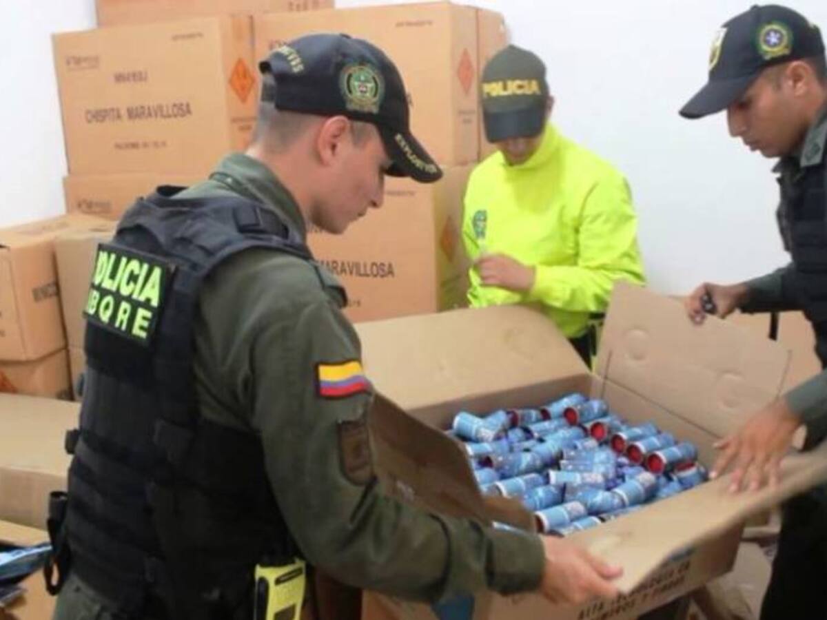 Tonelada de pólvora era exhibida en vitrina para su venta en Turbaco Bolívar