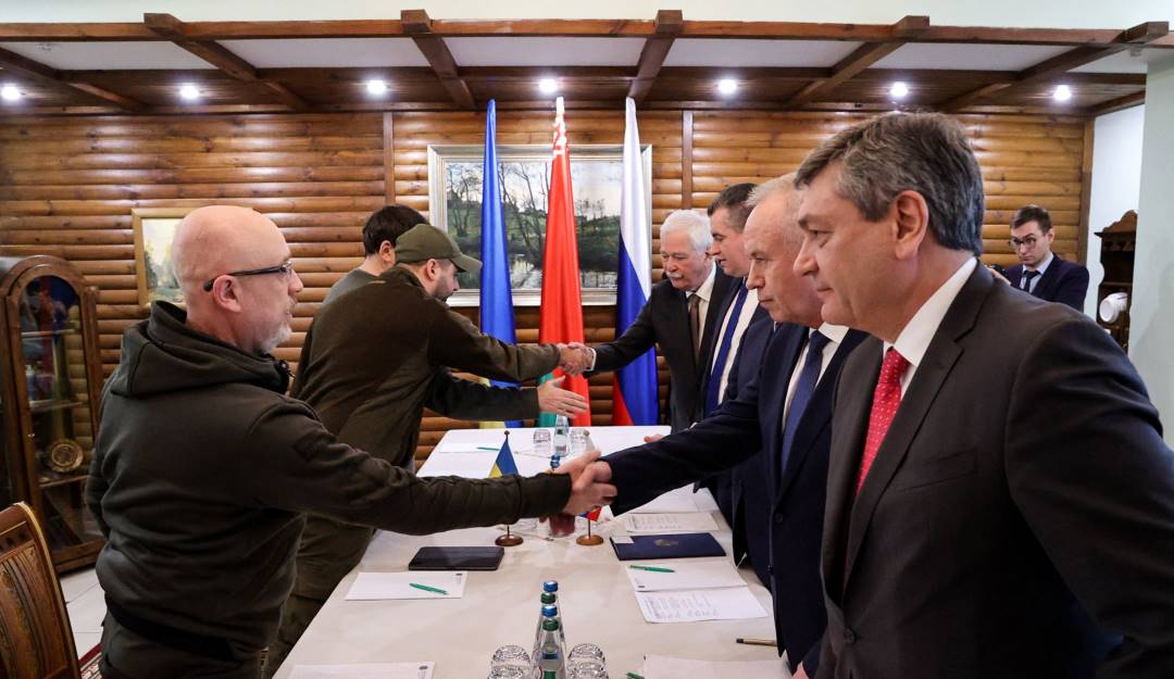 Jornada de negociaciones entre Rusia y Ucrania.                              Foto: Getty 
