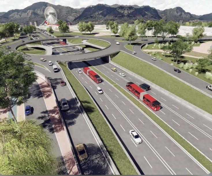 TransMilenio por la Av. 68 en Bogotá. Foto Alcaldía