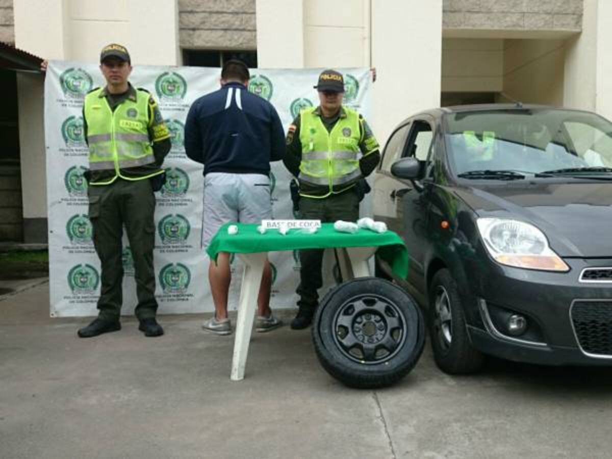 Incautan bazuco en una llanta de repuesto