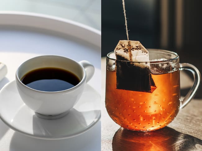 Comparación entre una taza de café y una de té (Fotos vía Getty Images)