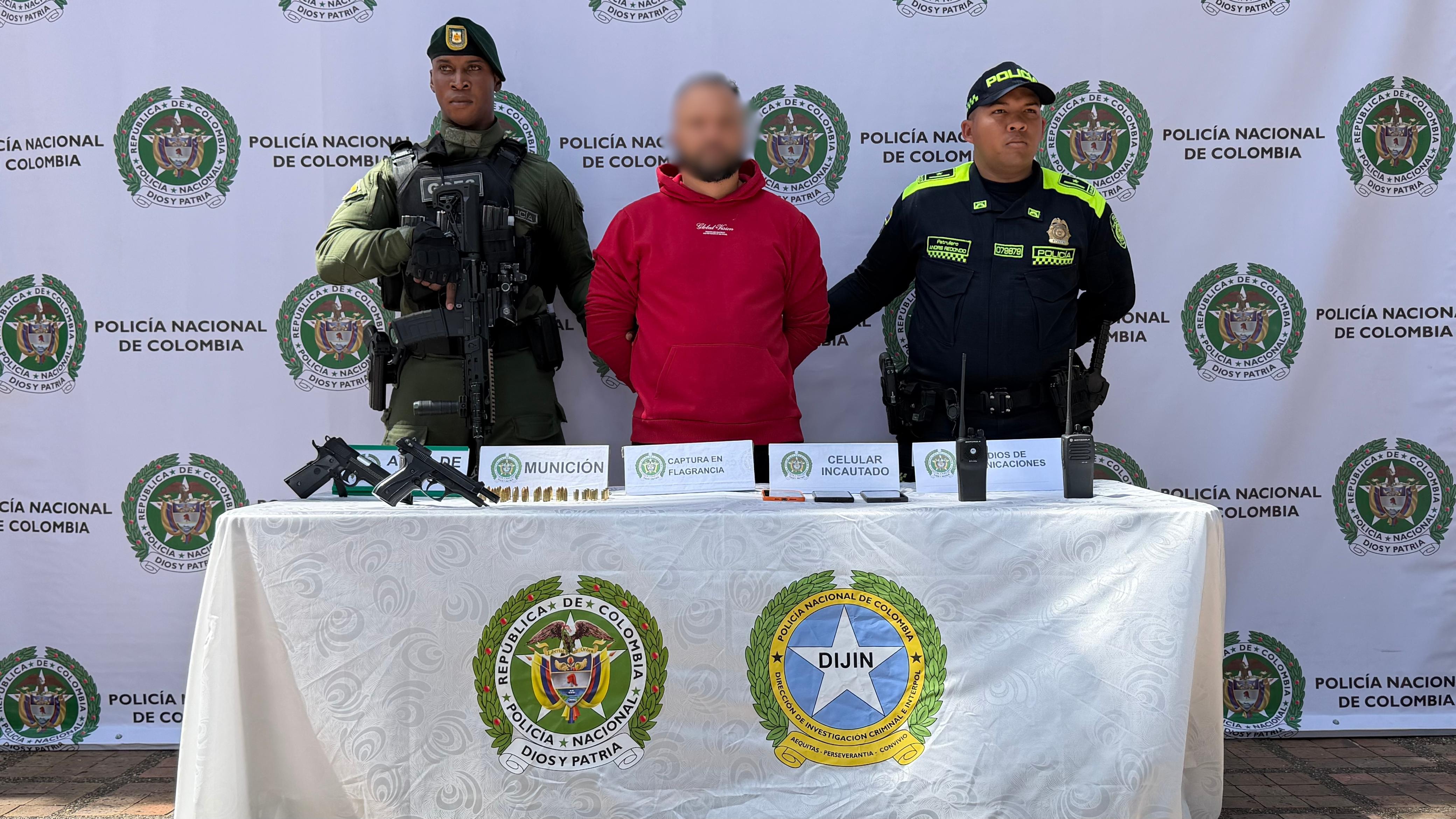 Capturado alias 'Huelillo' en Medellín. Foto: Cortesía Alcaldía de Medellín