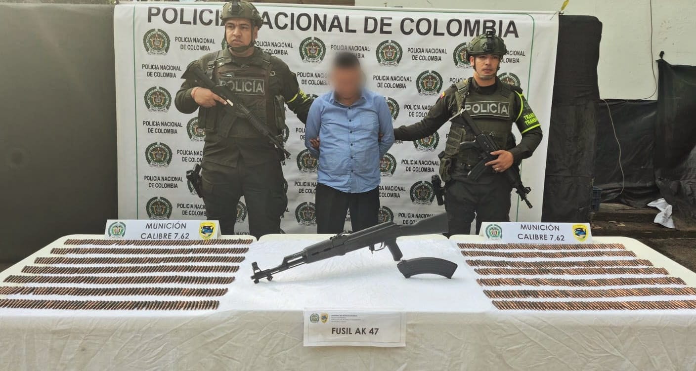 El material incautado y el detenido quedaron a disposición de la autoridad competente. Crédito: Policía Nacional.