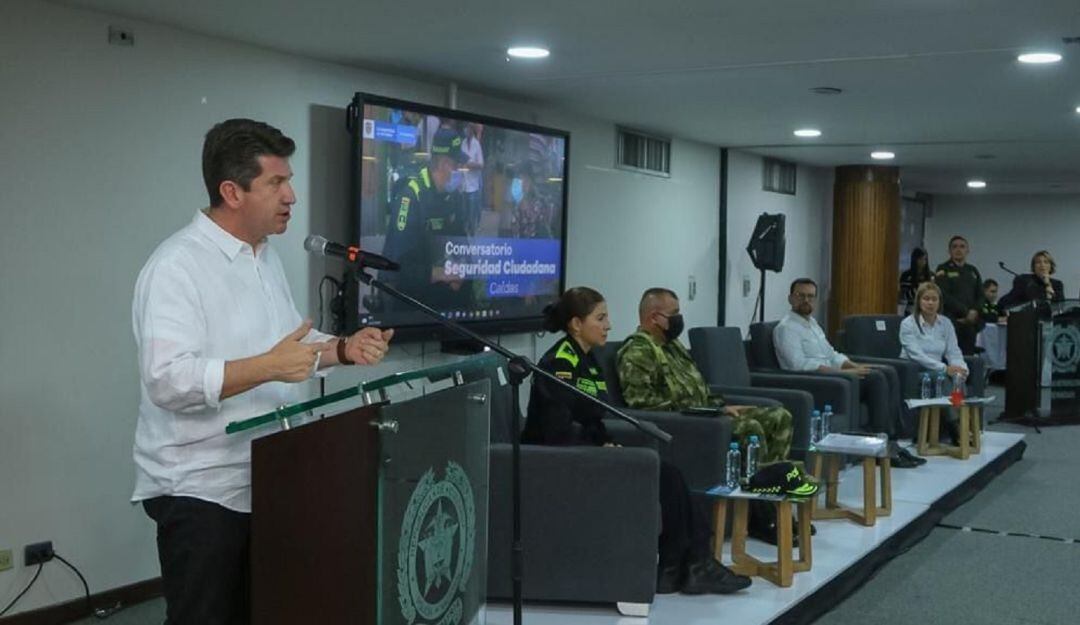 Foto: Diego Molano, ministro de Defensa en Manizales.