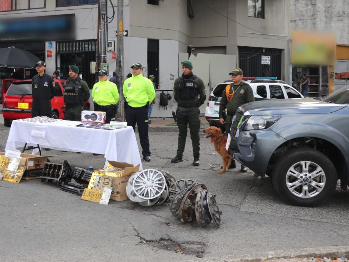 Autoridades recuperan vehículos robados e incautan cientos de autopartes en Pereira