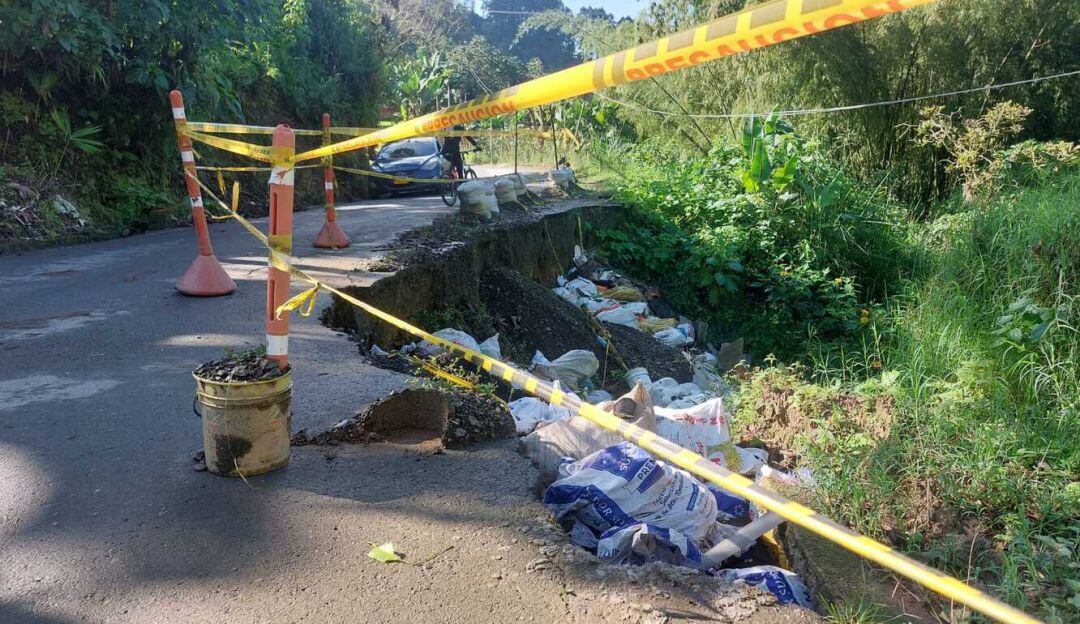 Pérdida de la bancada en el sector El Pital 