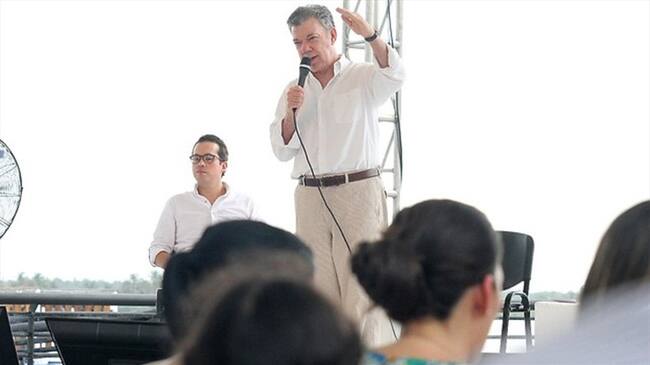 Presidente Santos acompañó la rendición de cuentas del Ministerio de TIC. Foto: Colprensa