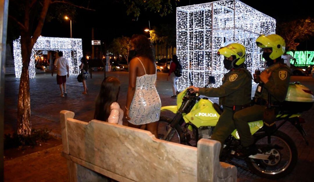 Controles en el Centro Histórico de Cartagena
