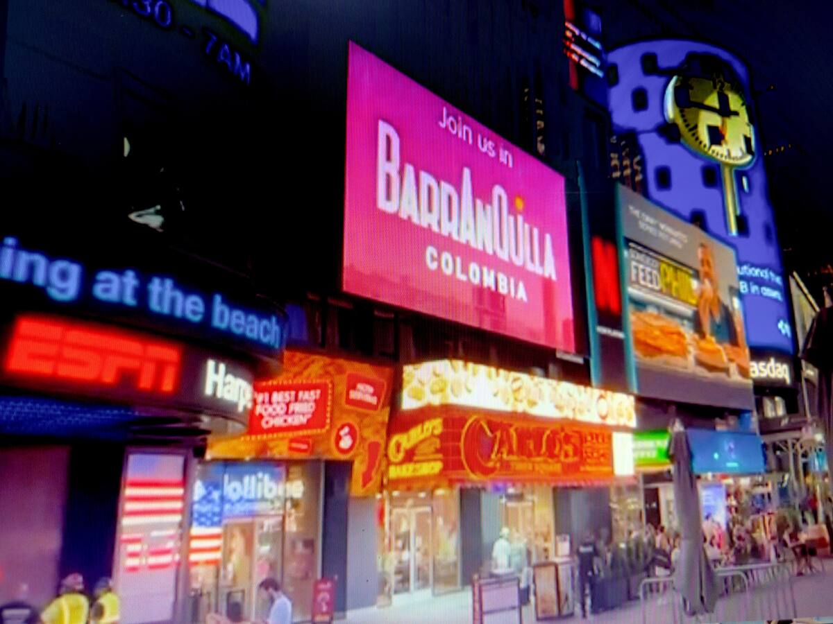 Barranquilla brilla en Times Square como sede del Foro OCDE 2025